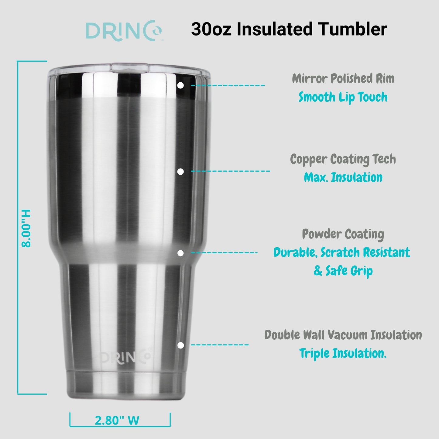 DRINCO® Stainless Steel Tumbler (30 oz.)